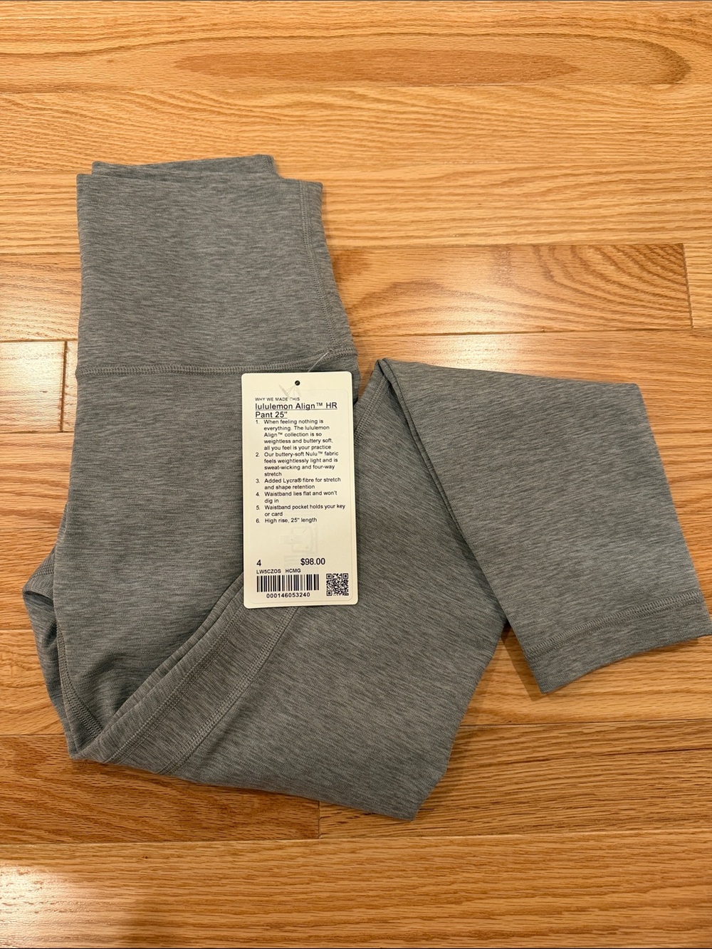 NWT lululemon athletica Heather Grey High-Rise ALIGN Leggings